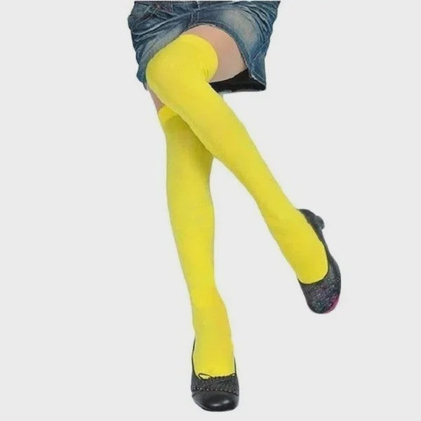 Dames Hoge Sokken Over de Knie - Zwart, Wit & Kleurrijk - Warm & Stijlvol