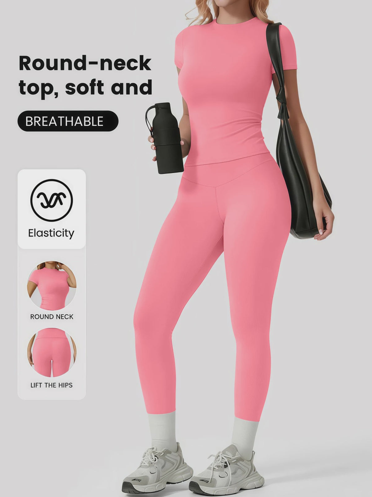 Dames Yogaset: Body-fitting Sneldrogende Sportkleding voor Fitness en Yoga