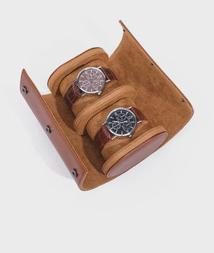 Luxe Leren Horlogeroller - Opbergdoos & Reistas voor 1, 2 of 3 Horloges