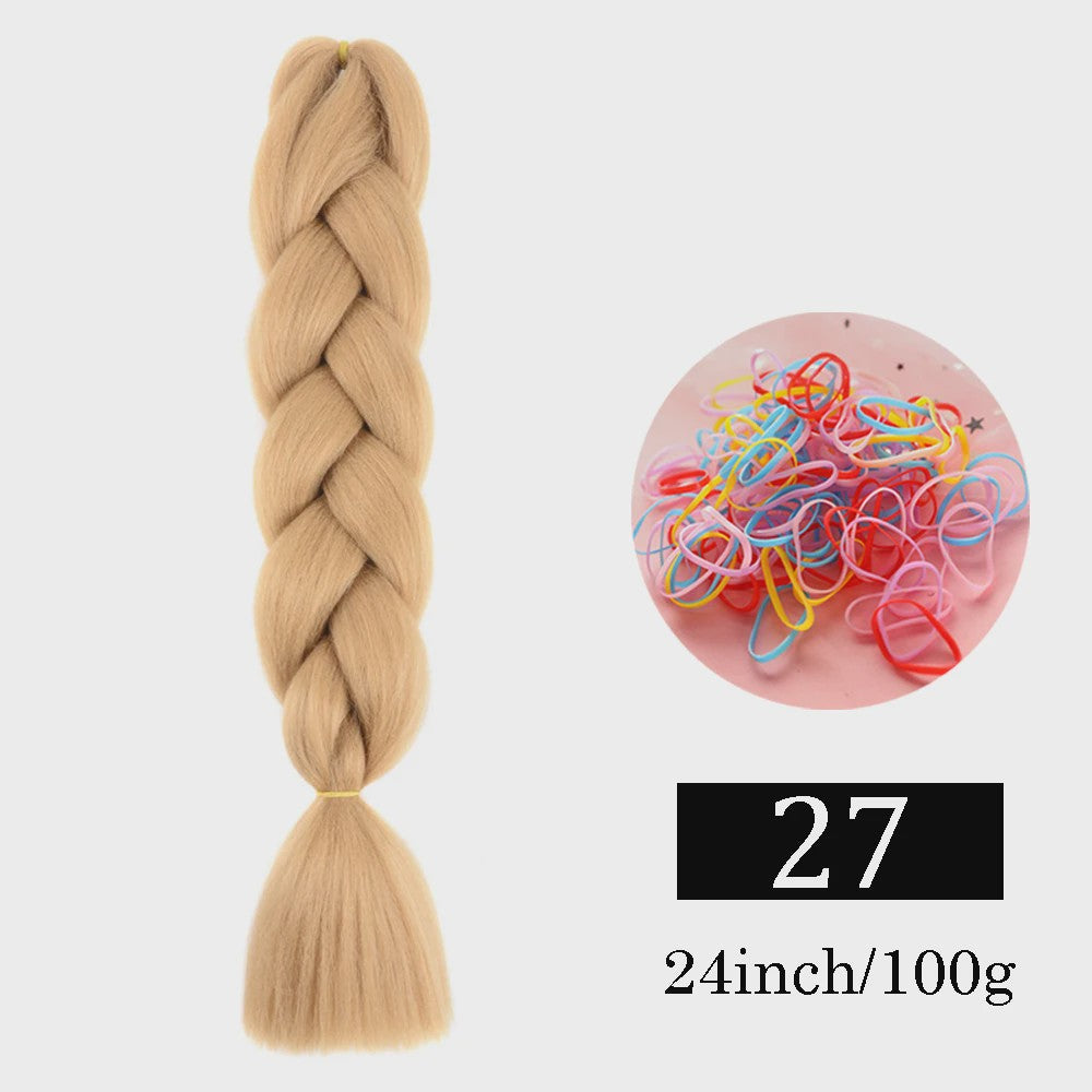 24 Inch Jumbo Braids Haarverlenging - Synthetisch Vlechtkapsel met Ombre Kleuren