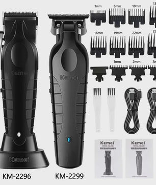 Kemei Professionele Draadloze Baardtrimmer & Tondeuse KM-2296/KM-2299/KM-1102