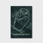 Formule 1 Circuit Poster Canvas - F1 Race Track Kunst Print voor Woonkamer Decoratie