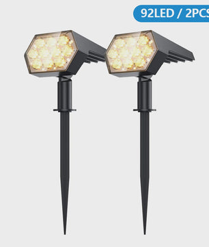 92 LED Solar Tuinspots - Waterdicht IP65, Buitenverlichting met Bewegingssensor