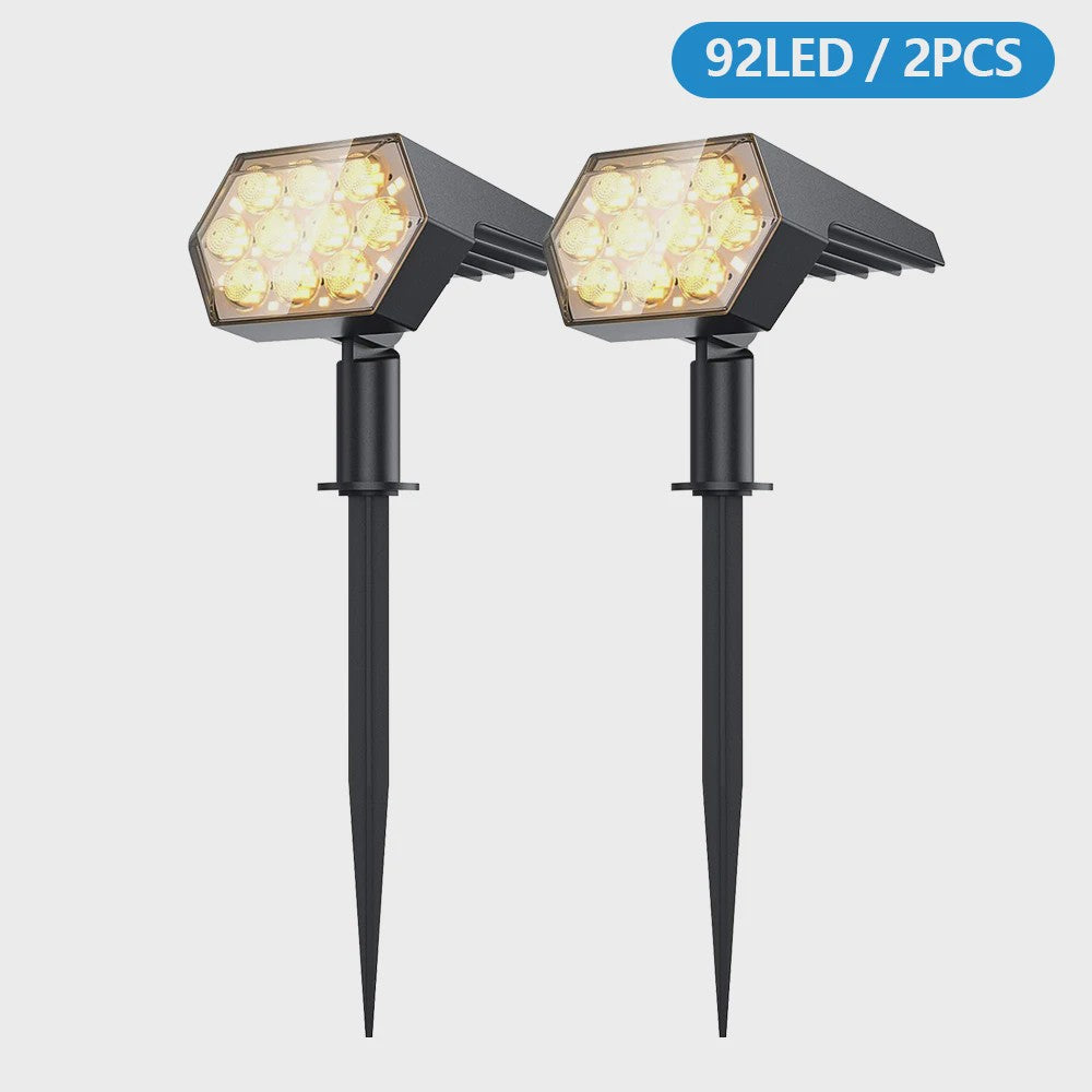 92 LED Solar Tuinspots - Waterdicht IP65, Buitenverlichting met Bewegingssensor