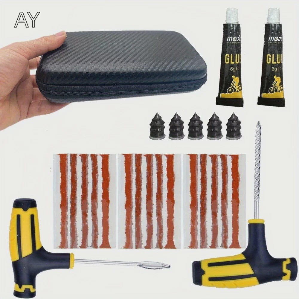Noodbandreparatieset - Heavy-Duty Lijm & Rubberstrips voor Auto, Truck, Camper
