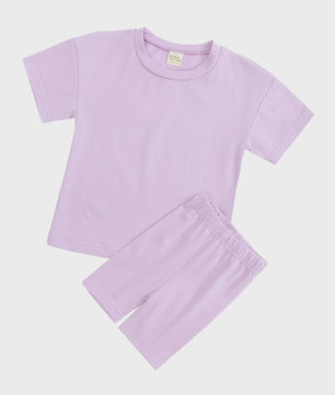 Katoenen Kinderkleding Set: T-shirt & Biker Shorts voor Jongens en Meisjes (1-13 Jaar)
