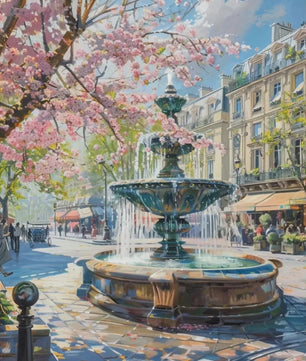 Franse Parijse Stadsgezichten Aquarel Kunst Posters Canvas Prints Wanddecoratie