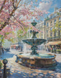 Franse Parijse Stadsgezichten Aquarel Kunst Posters Canvas Prints Wanddecoratie