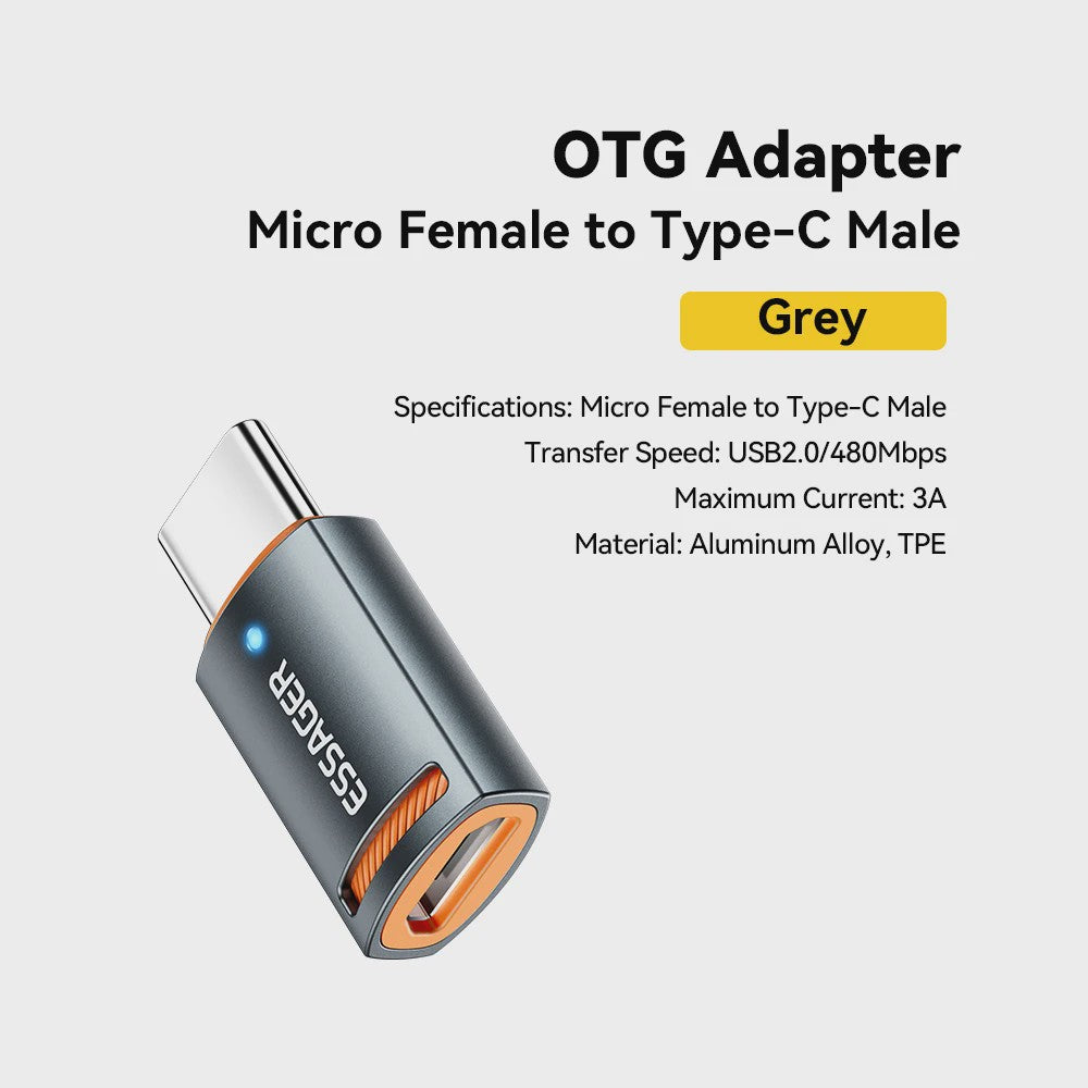 Essager USB 3.0 OTG Adapter: Type-C & USB-A naar Micro/iPhone Converter
