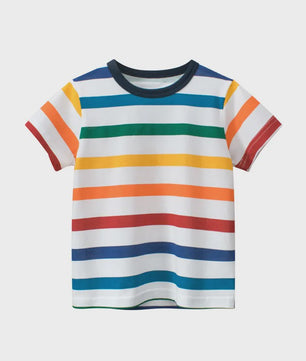 Zomer T-shirts Jongens 2-8 Jaar - Katoen, Korte Mouw met Leuke Prints