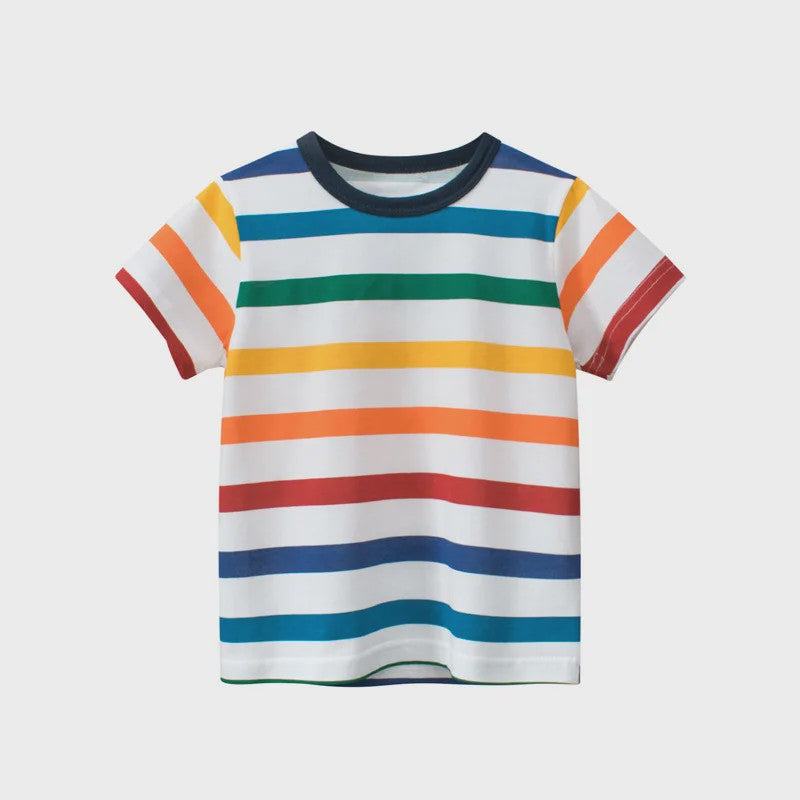 Zomer T-shirts Jongens 2-8 Jaar - Katoen, Korte Mouw met Leuke Prints