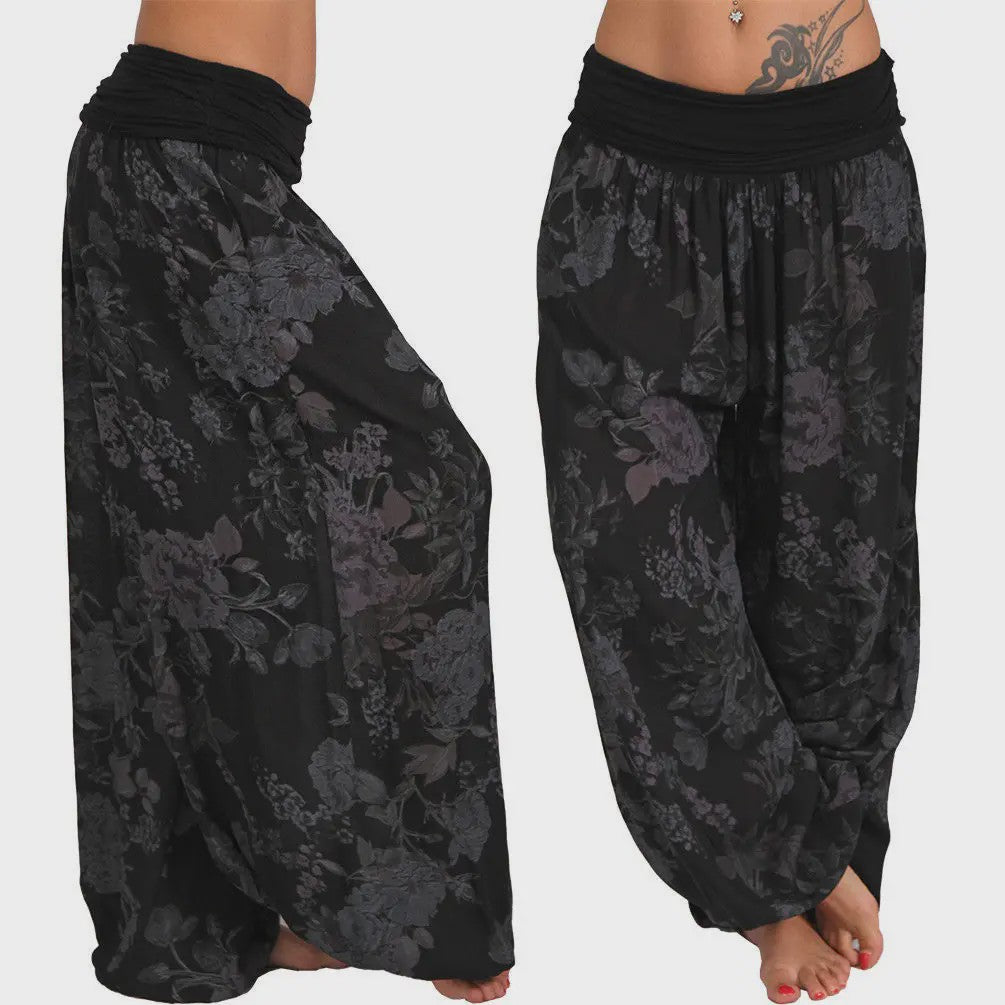 Dames Harembroek met Digitale Print - Wijdvallend & Comfortabel Plus Size Model