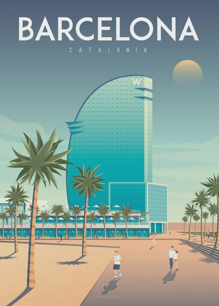 Nordic Canvas Poster: Kleurrijke Reisposters van Europese Steden - Parijs, Nice, Monaco