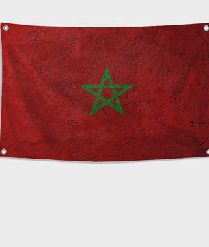 Marokkaanse Vlag - Polyester Decoratie met Ophangringen voor Binnen en Buiten