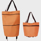 2-in-1 Opvouwbare Boodschappentrolley met Wielen - Handige Draagtas