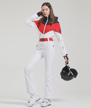 Dames Winter Ski-overall One Piece - Waterdicht, Winddicht & Warm - Outdoor Snowboard Jumpsuit