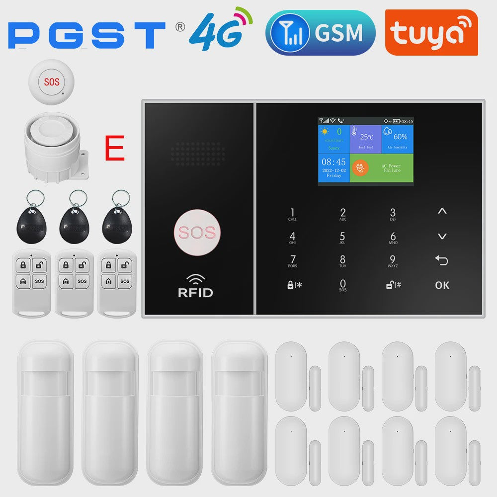 Tuya Smart Home Beveiligingssysteem met 4G WiFi, APP Meldingen en Bewegingsdetector