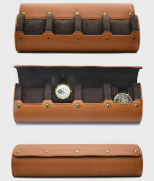 Luxe PU Lederen Horloge Reiskoffer met 6 Vakken - Organiseer en Bescherm uw Horloges