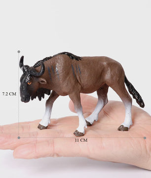 Realistische Wilde Dieren Figuren Set: Okapi, Giraf, Gnu & Zebra - Educatief Speelgoed voor Kinderen