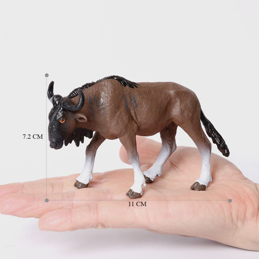 Realistische Wilde Dieren Figuren Set: Okapi, Giraf, Gnu & Zebra - Educatief Speelgoed voor Kinderen