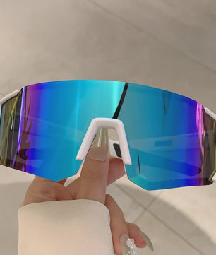 Sportzonnebril Oversized Mirror Lens - Lichtgewicht & UV-bescherming voor Heren & Dames