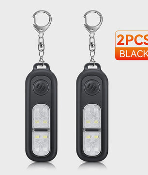 Persoonlijk Veiligheidsalarm met Sleutelhanger, 130dB, USB Oplaadbaar, LED Licht voor Noodgevallen & Nachtsport