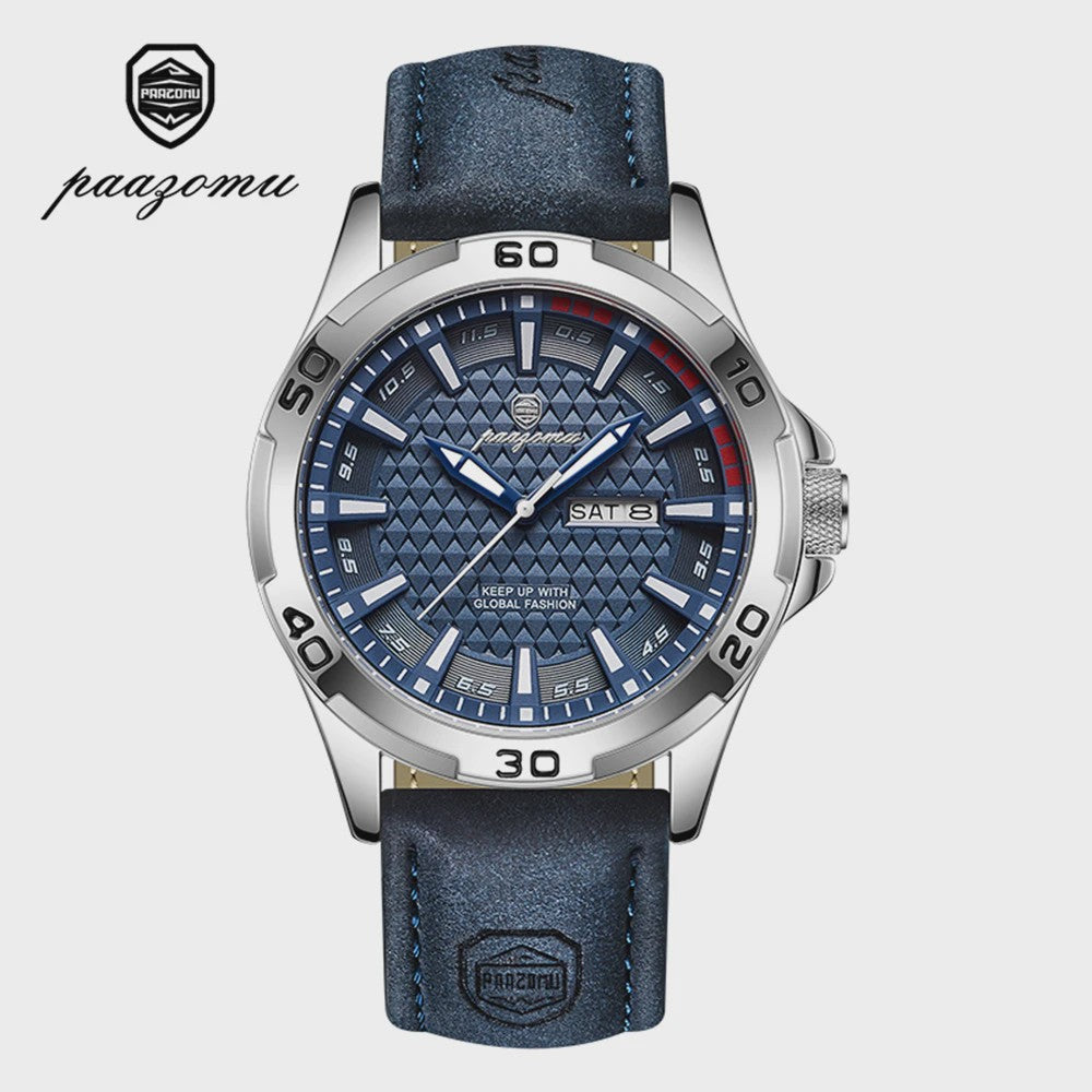 PAAZOMU Luxe Herenhorloge - Waterdicht, Lichtgevend, Datum & Week, RVS, Sportief & Fashion