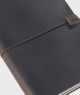 Moterm Vintage Leren Notitieboek - Handgemaakt, 100% Echt Leer, Hersluitbaar