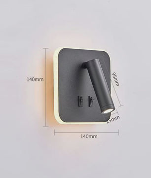 Draaibare LED Wandlamp Aluminium - 350° Rotatie, Dubbele CCT (3000K/6500K)