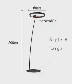Moderne Gouden Ring Vloerlamp - Minimalistisch Design, Luxe Verlichting voor Woonkamer