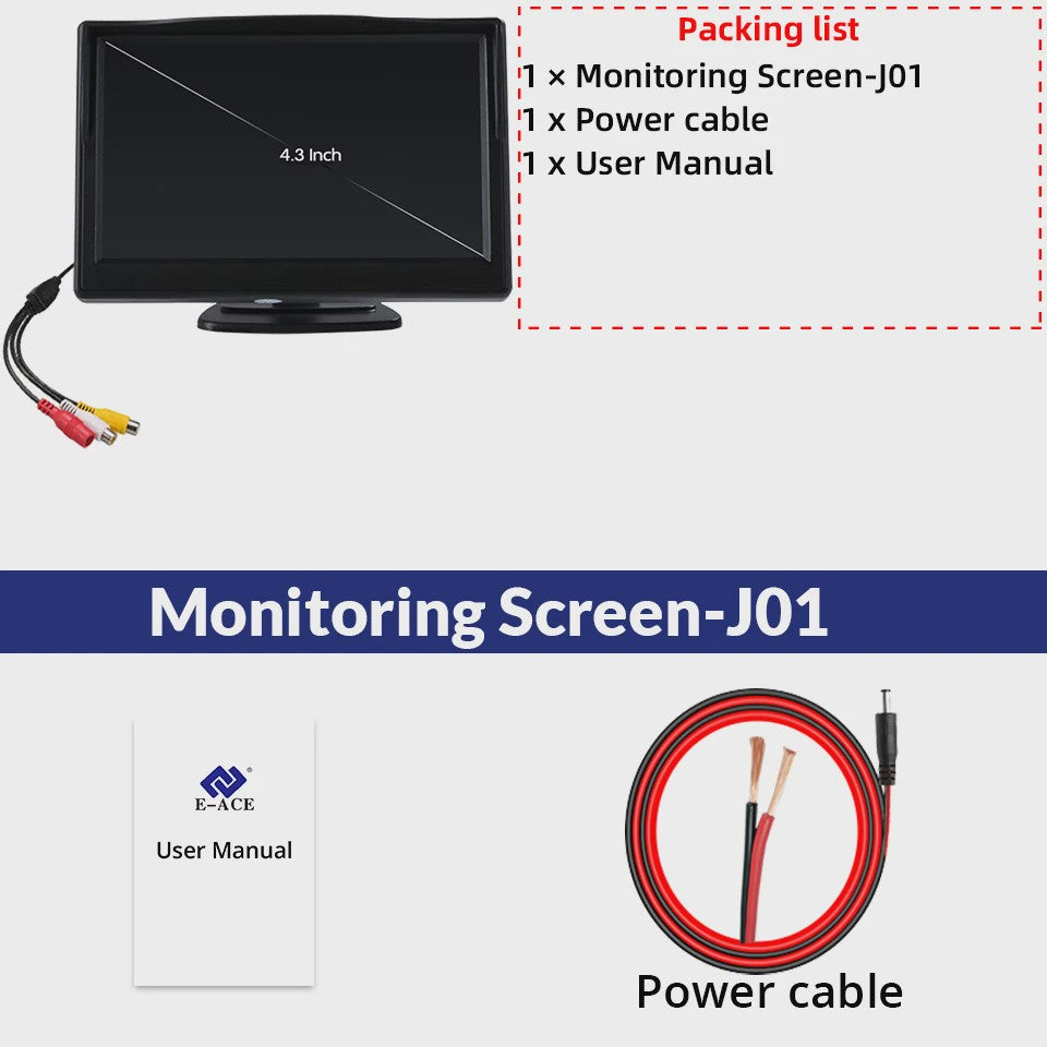 4.3 Inch Auto Achteruitrijcamera Display - Draaibaar & Universeel
