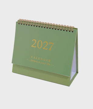 2027 Bureaukalender Maandkalender - Spiraalbinding, Opvouwbaar & Staand - Ideaal voor Planner, Kantoor & Thuis