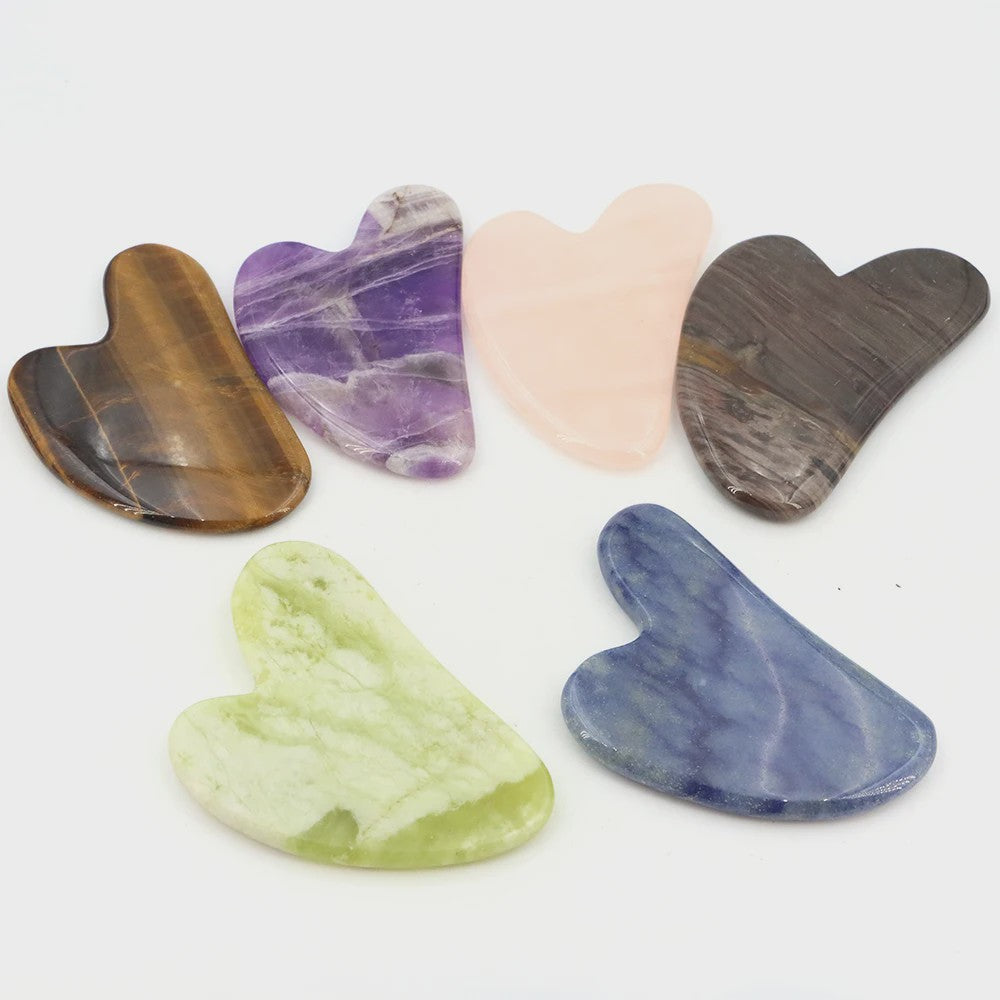 Gua Sha Schraper Gezichtsmassage Tool van Natuursteen voor Huidverzorging