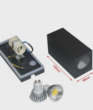 Moderne LED Wandlamp IP65 Waterdicht - Binnen & Buiten - 5W/10W Up/Down Licht - Kubus Design voor Tuin & Portiek