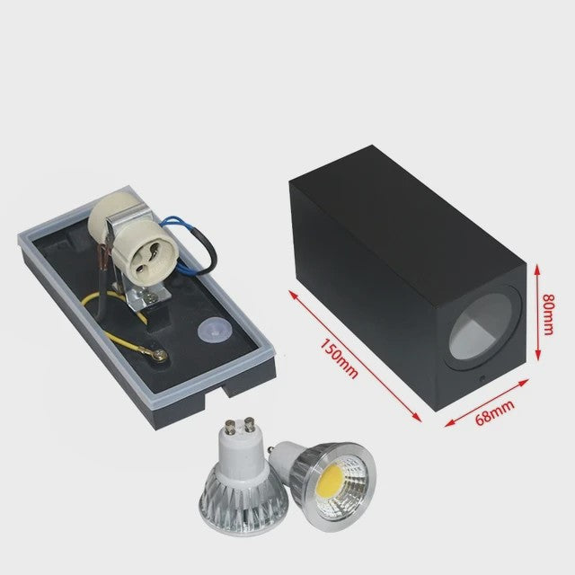 Moderne LED Wandlamp IP65 Waterdicht - Binnen & Buiten - 5W/10W Up/Down Licht - Kubus Design voor Tuin & Portiek