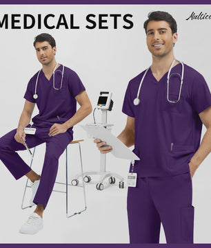 Niaahinn Heren Scrubs Set - Medische Werkkleding voor Ziekenhuis & Zorgprofessionals
