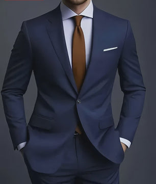 Elegante Heren Kostuum Set - Slim Fit Smoking voor Bruiloften & Formele Gelegenheden