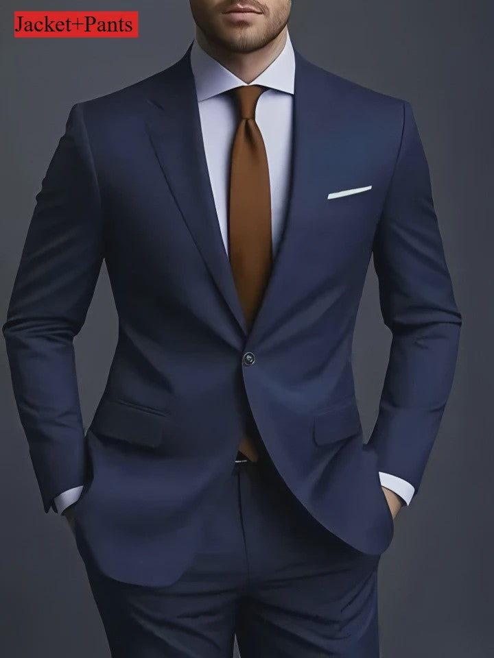 Elegante Heren Kostuum Set - Slim Fit Smoking voor Bruiloften & Formele Gelegenheden