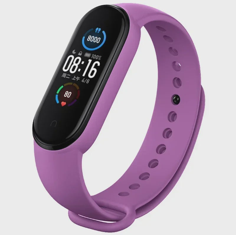 Siliconen Polsband voor Xiaomi Mi Band 7, 6, 5, 4, 3 - Vervangend Bandje Smartwatch Accessoire