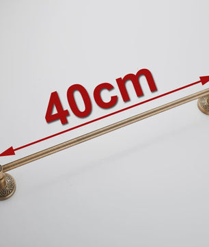 Enkele Handdoekhouder 60cm - Massief Aluminium, Antiek Messing Finish