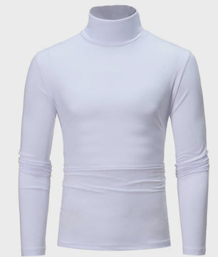 Heren Slim Fit Thermoshirt met Hoge Hals - Lange Mouwen voor Winter en Herfst