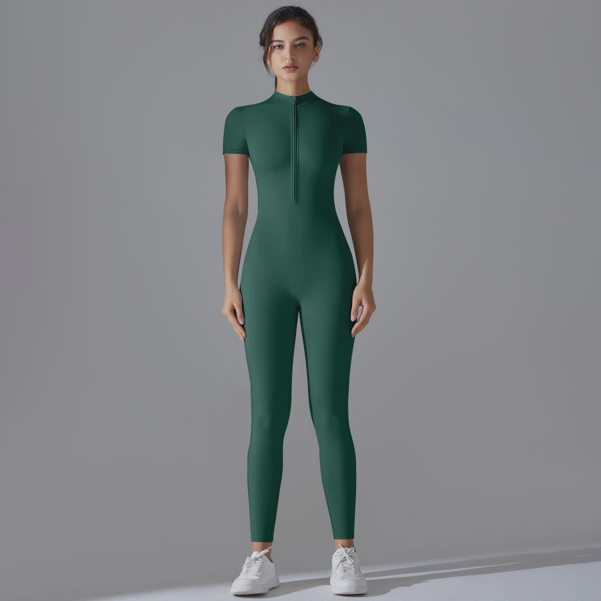 Naked Jumpsuit: Short Sleeve Yoga & Fitness Pak - Sneldrogend & Ademend