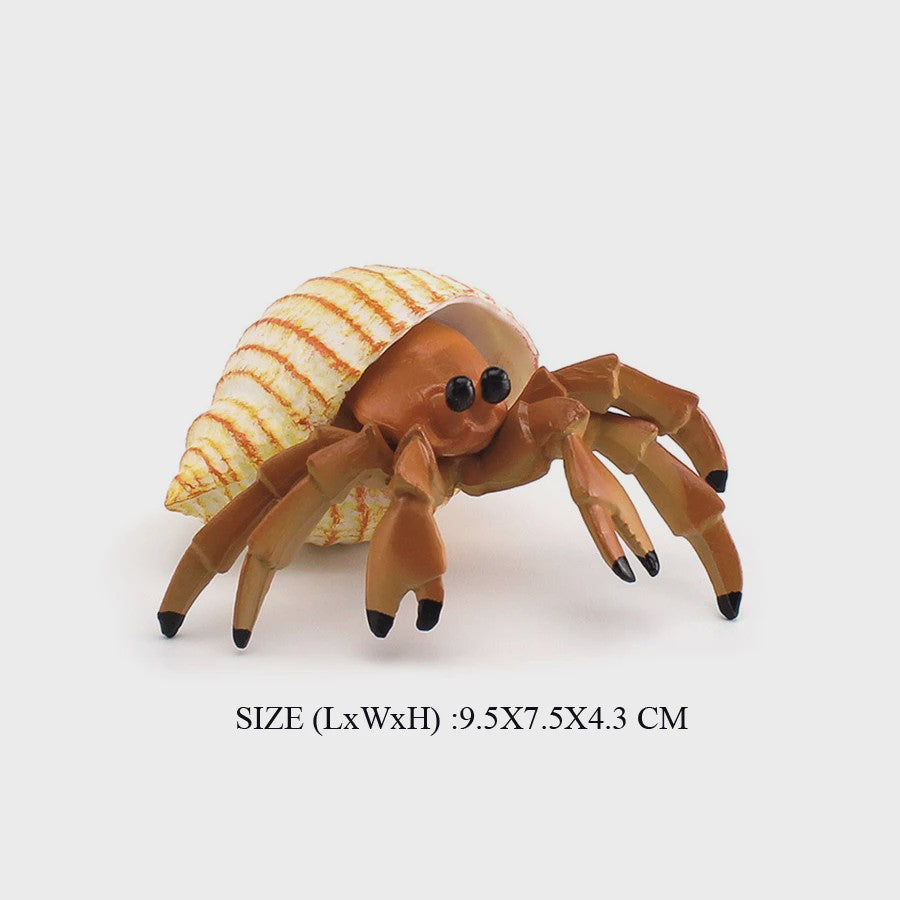 Realistische Heremietkreeft Figuur - Duurzaam PVC Zeedier Speelgoed voor Kinderen