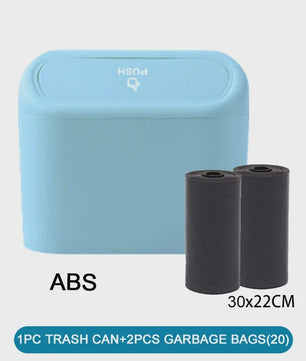 Compacte Auto Afvalbak met Deksel en 60 Afvalzakken - Lekvrij & Handig