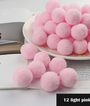 Mix van Zachte Pompoms (8-30mm) voor Knutselen, Decoratie & Speelgoed