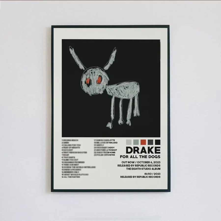 Drake Album Cover Posters - Canvas Muurdecoratie