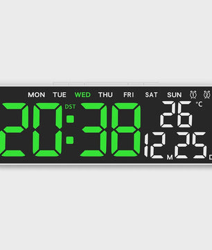 Moderne LED Digitale Wekker met USB, Temperatuur, Datum & Dual Alarm - Automatisch Dimbaar