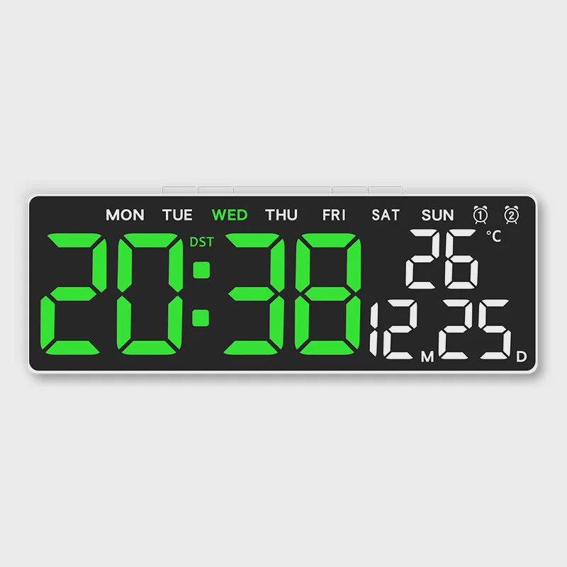Moderne LED Digitale Wekker met USB, Temperatuur, Datum & Dual Alarm - Automatisch Dimbaar