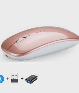 Draadloze Oplaadbare Muis: Bluetooth & 2.4GHz Dual Mode voor PC/Laptop