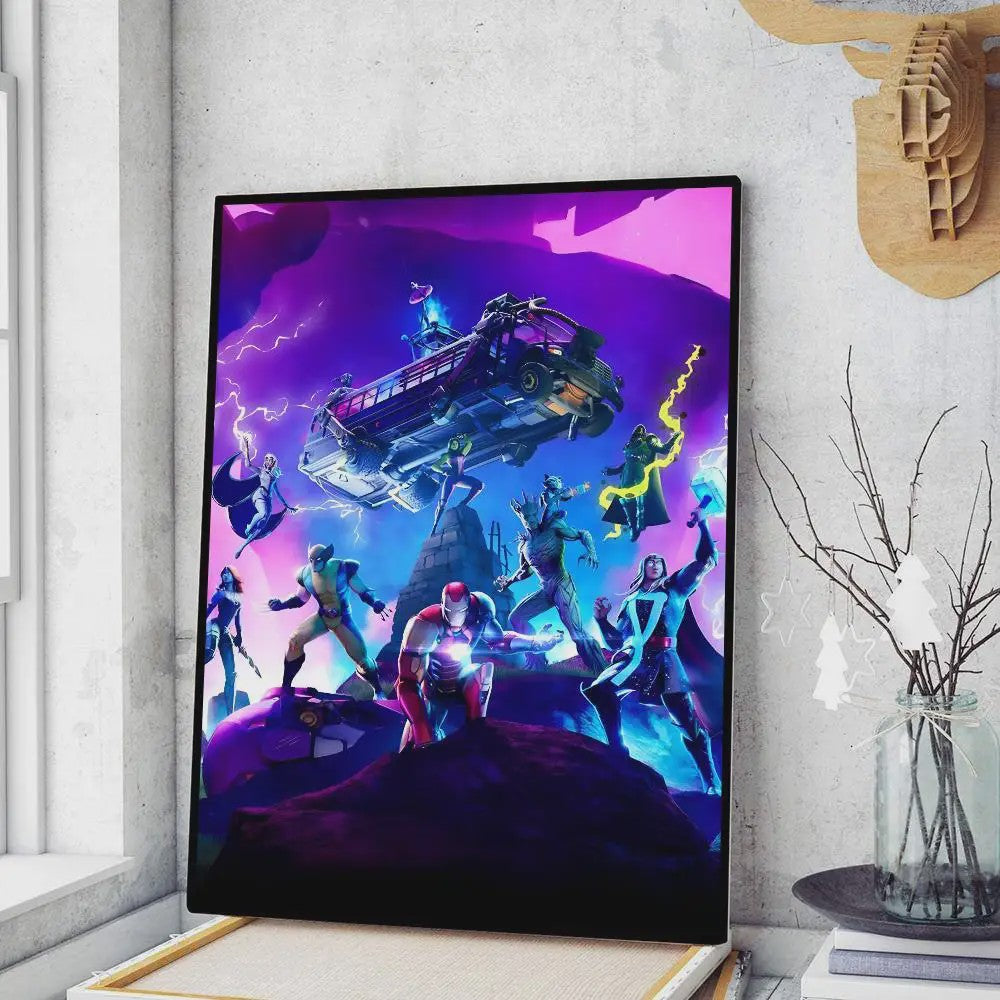 Fortnite Game Poster Canvas Print - Anime Stijl Wanddecoratie